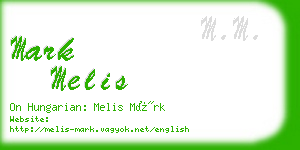 mark melis business card
